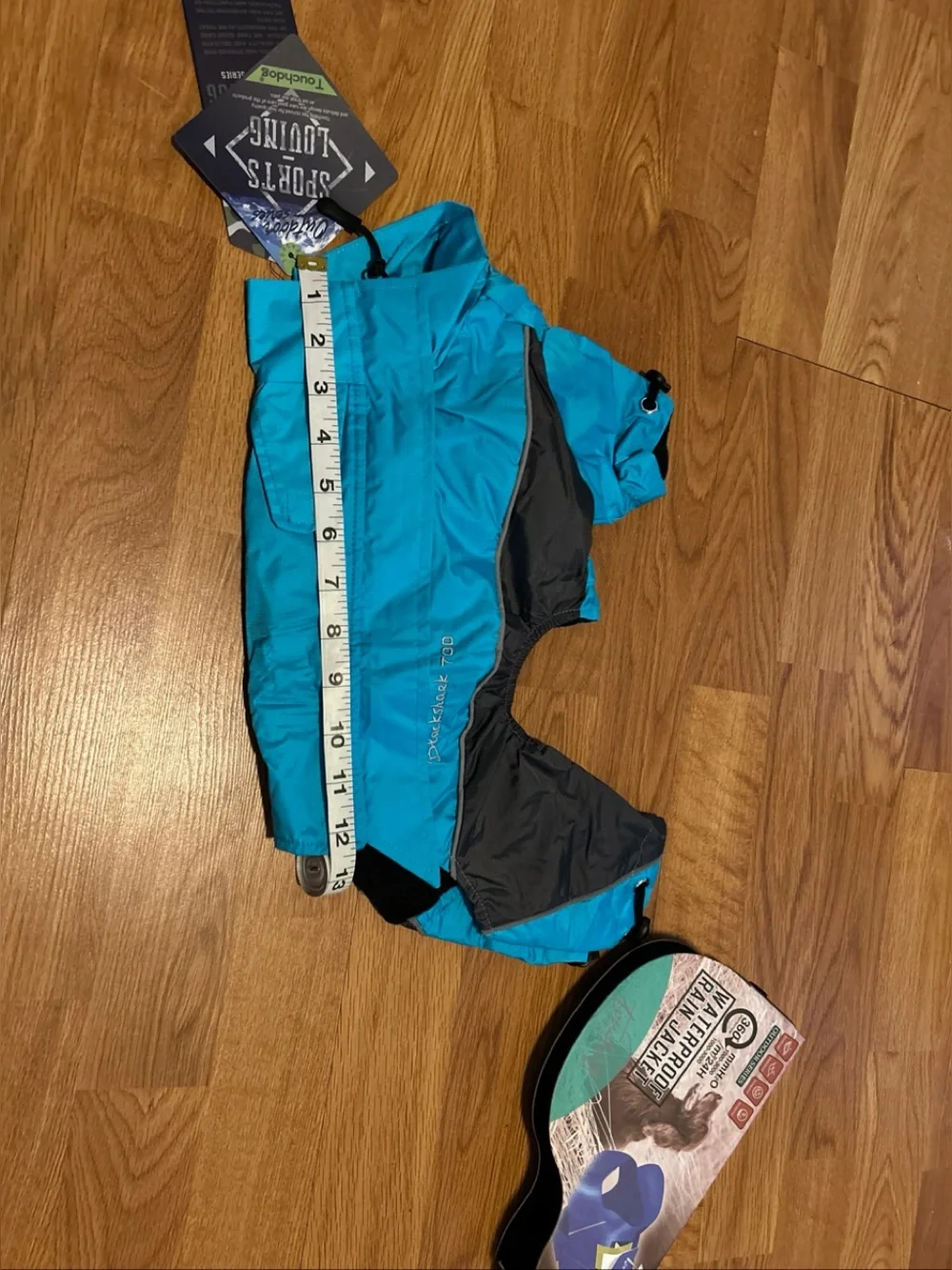 TOUCHDOG Waterproof Rain Jacket Bright Blue - Outdoor Series ~ XS